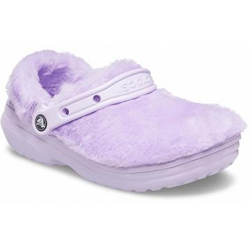 Zuecos Crocs Classic Fur Sure Mujer Morados | Mexico 0094HAPK